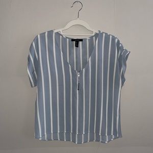 Forever 21 Quarter Zip Blouse